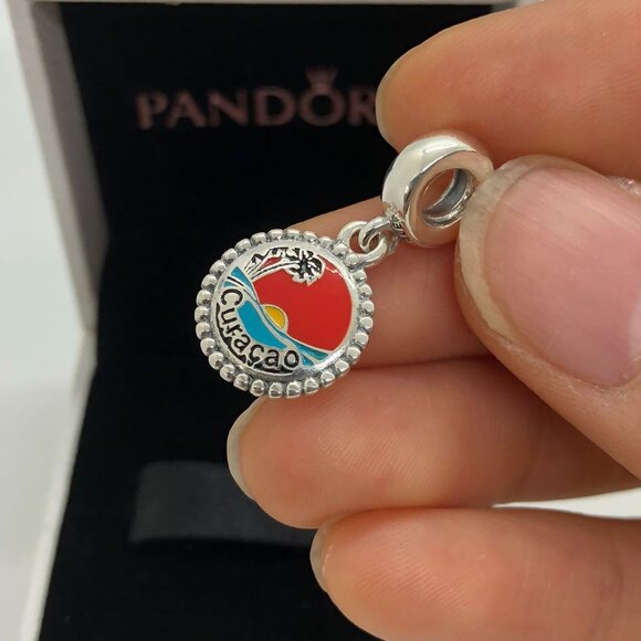 ✨🔥Pandora Curacao Beach Travel Exclusive Dangle Charm Pendant - Picture 3 of 5